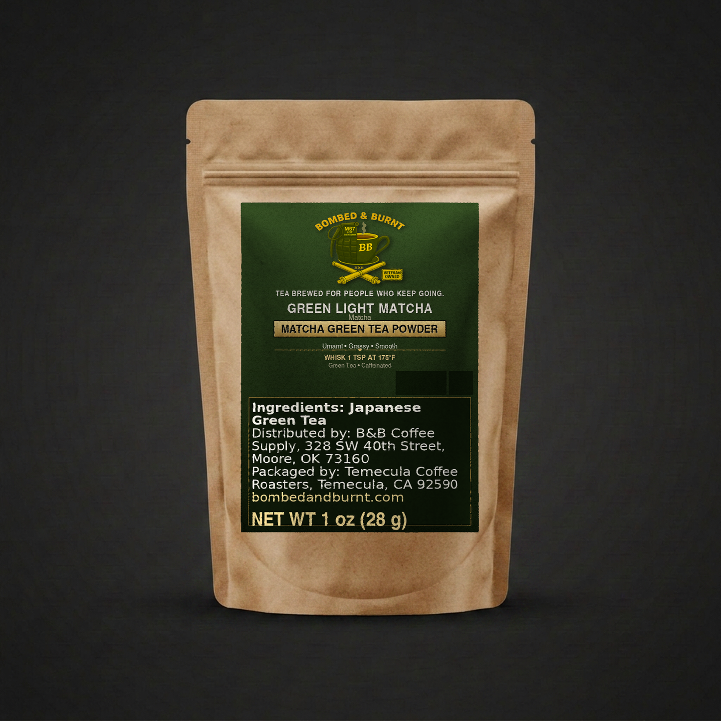 Green Light Matcha — Matcha Green Tea Powder (Bombed & Burnt)