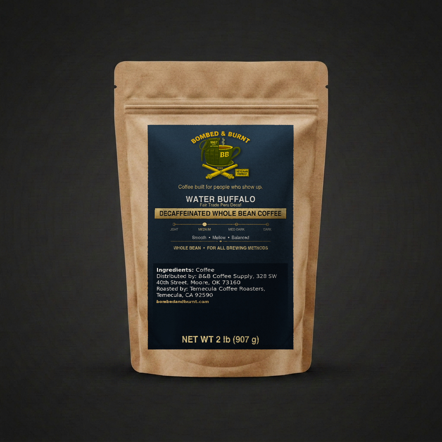 Water Buffalo (Decaf) — Whole Bean 2 lb