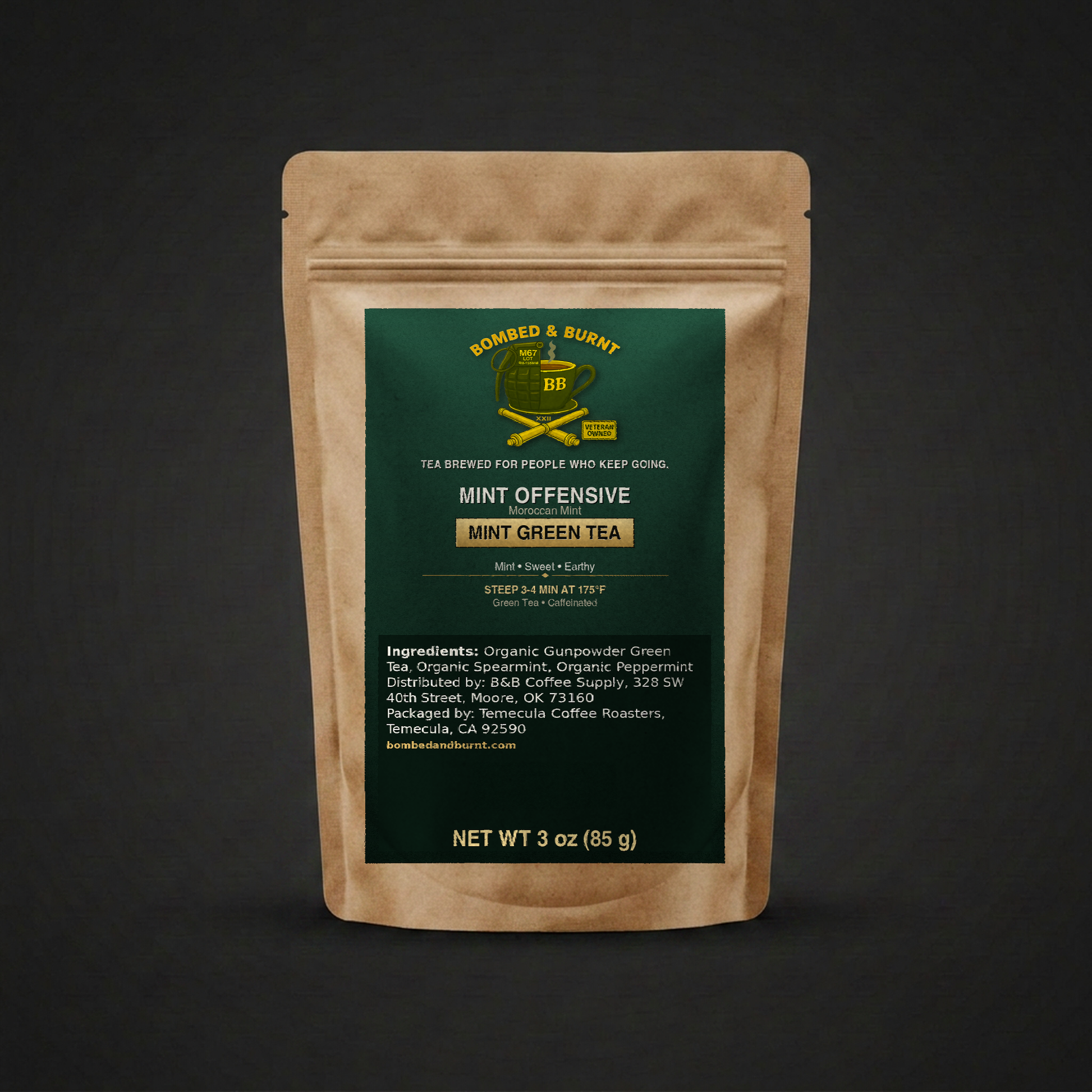 Mint Offensive — Moroccan Mint green tea (Bombed & Burnt)