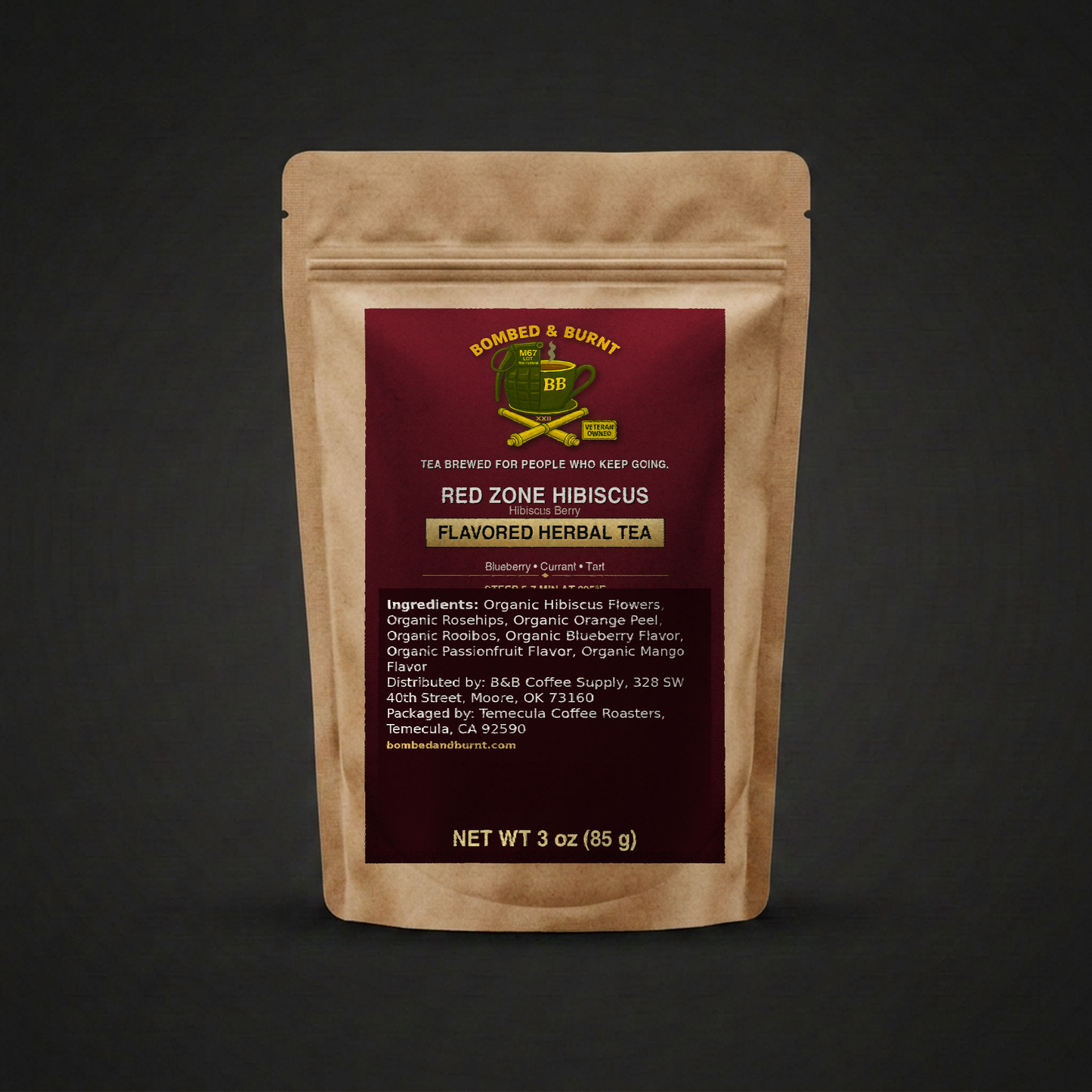 Red Zone Hibiscus — Hibiscus Berry herbal tea (Bombed & Burnt)